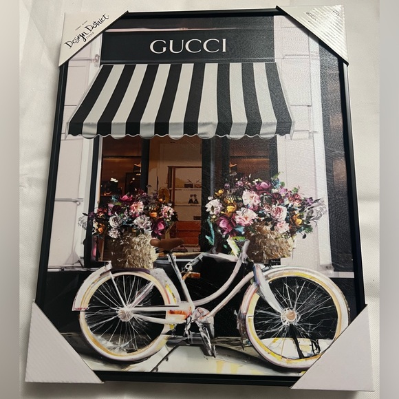 Design District Gucci Store Front Floral Bicycle Wall Decor - Picture 3 of 6